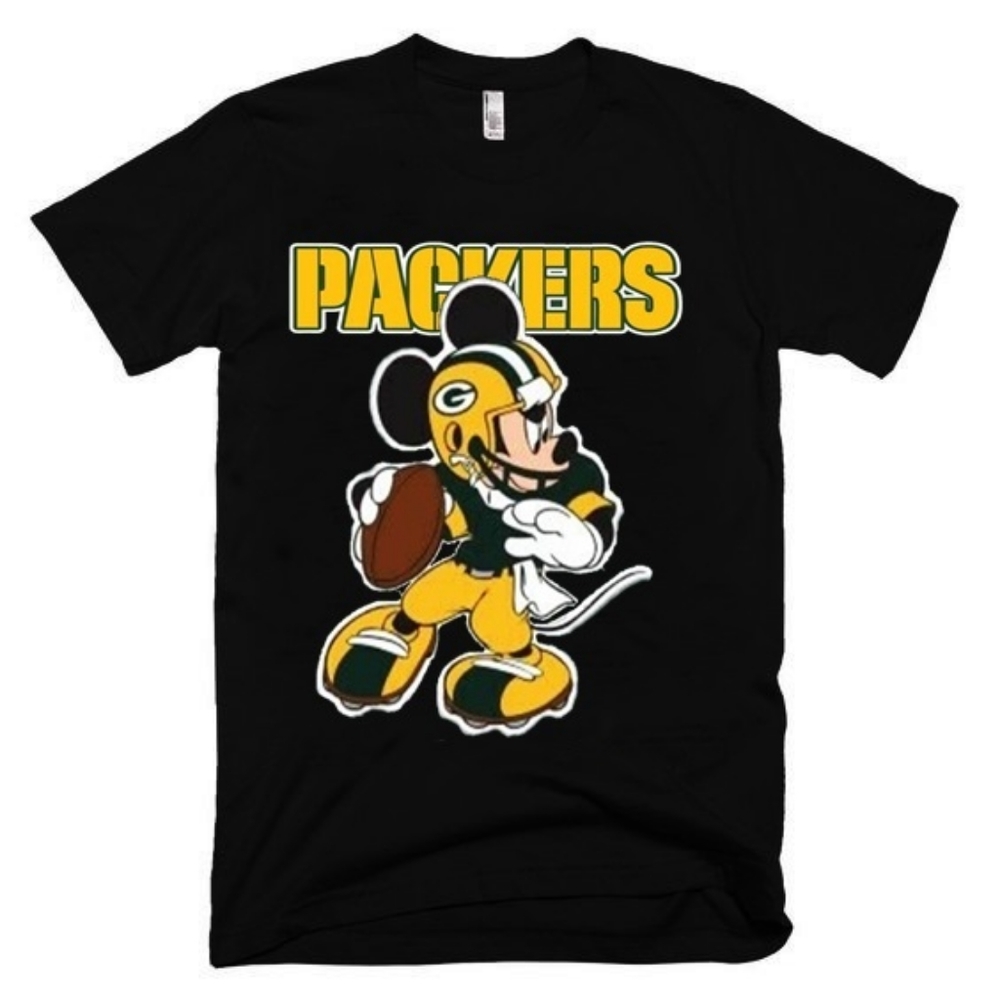 Green Bay Packers Mickey Mouse Tee Men's Large